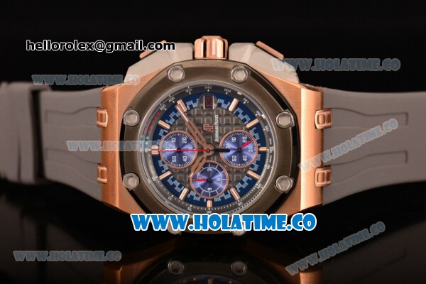 Audemars Piguet Royal Oak Offshore Miyota Quartz Rose Gold Case with PVD Bezel and Stick Markers (EF) - Click Image to Close